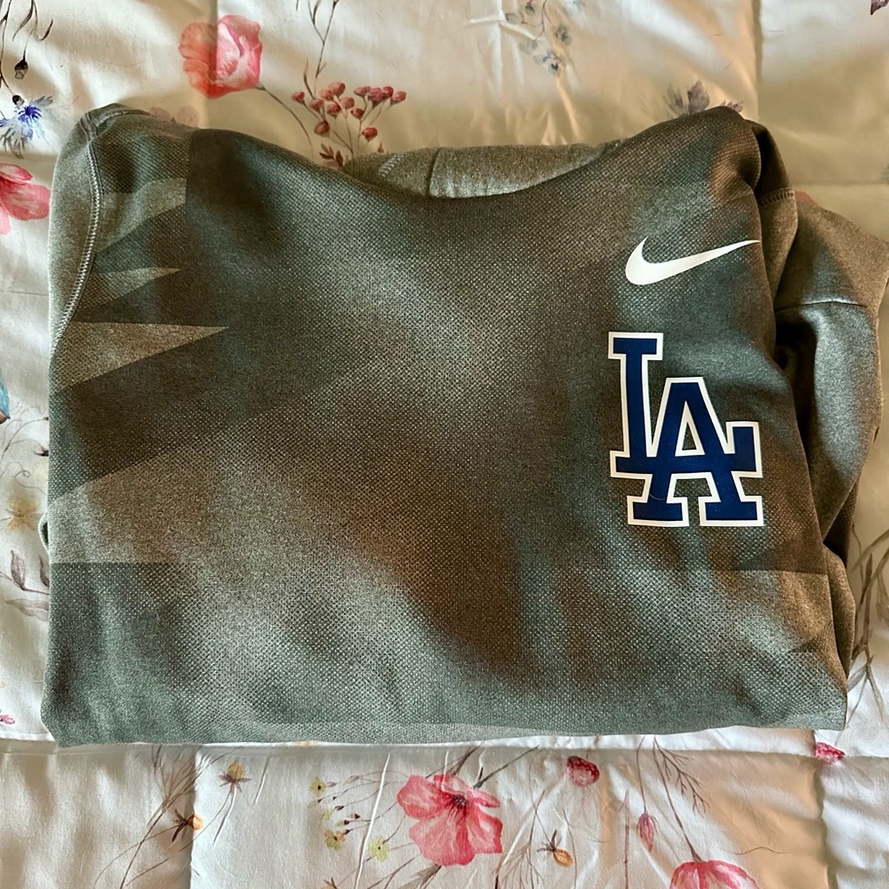 Nike Olive LA Dodgers Crewneck